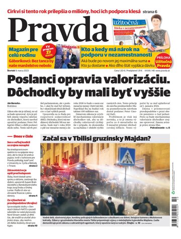 Obálka e-magazínu Pravda 9. 3. 2023