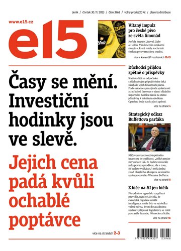 Obálka e-magazínu E15 30.11.2023