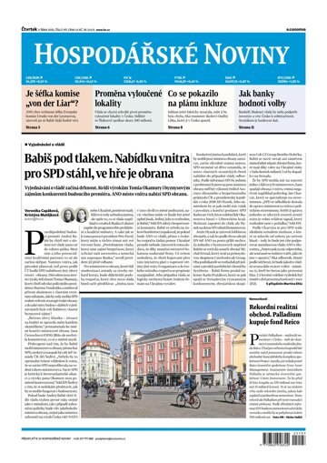 Obálka e-magazínu Hospodářské noviny 197 - 9.10.2025