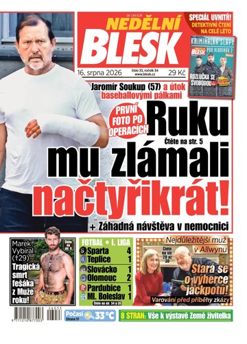 Obálka e-magazínu Nedělní Blesk 16.8.2026
