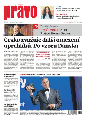Obálka e-magazínu Deník Právo 3.9.2026