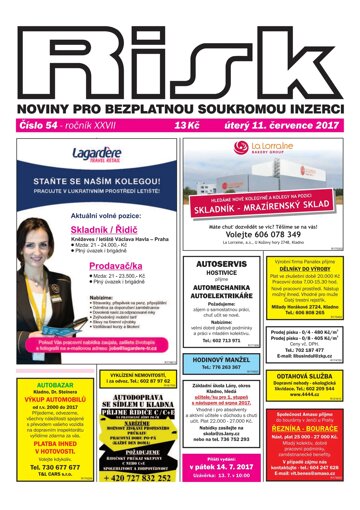 Obálka e-magazínu Risk 54/2017