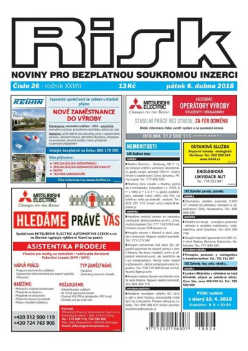 Obálka e-magazínu Risk 26/2018