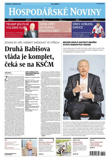 Obálka e-magazínu Hospodářské noviny 121 - 25.6.2018