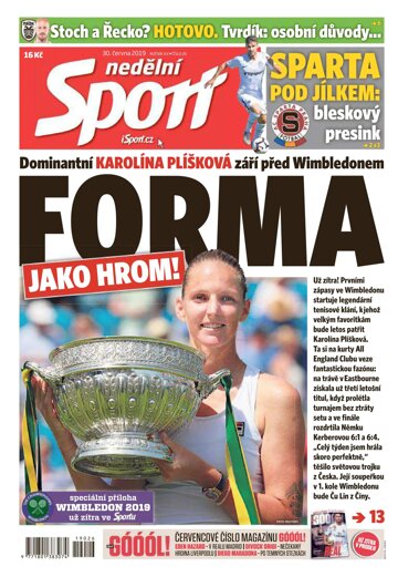 Obálka e-magazínu Nedělní Sport 30.6.2019
