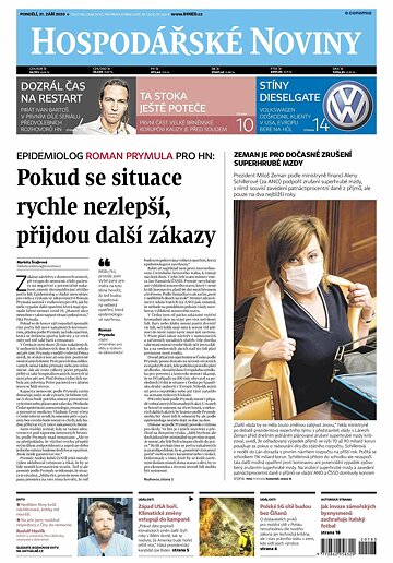 Obálka e-magazínu Hospodářské noviny 183 - 21.9.2020