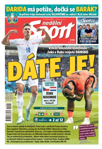 Obálka e-magazínu Nedělní Sport 27.6.2021