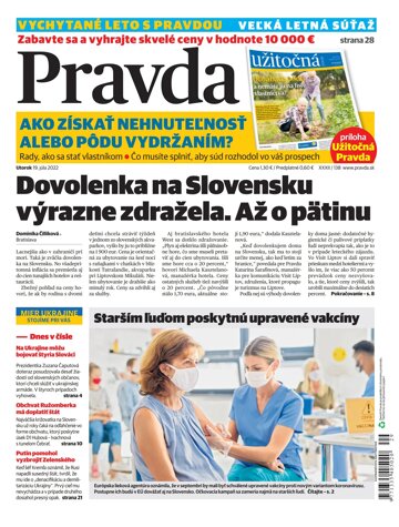 Obálka e-magazínu Pravda 19. 7. 2022