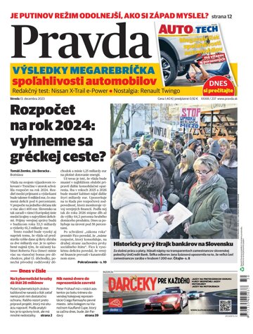 Obálka e-magazínu Pravda 13. 12. 2023