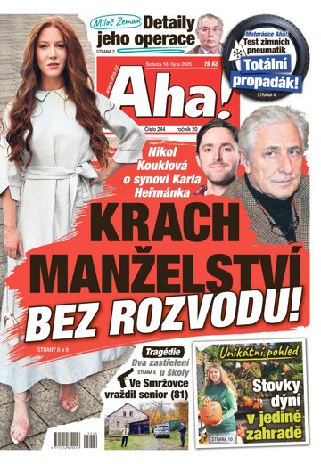 Obálka e-magazínu AHA! 18.10.2025