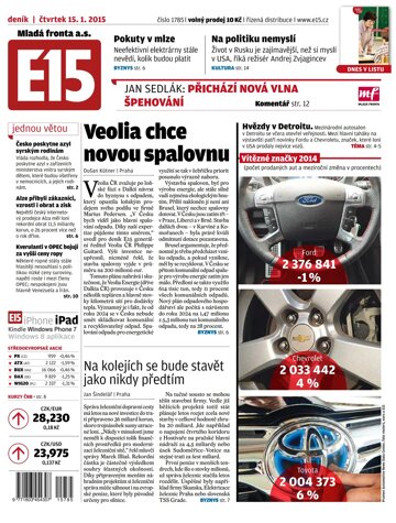 Obálka e-magazínu E15 15.1.2015