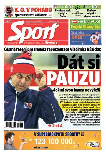 Obálka e-magazínu Sport 15.4.2015