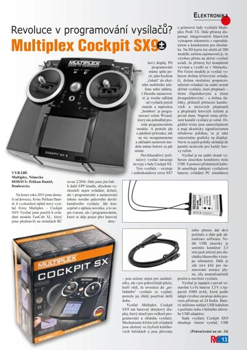 Obálka e-magazínu Multiplex Cockpit SX9