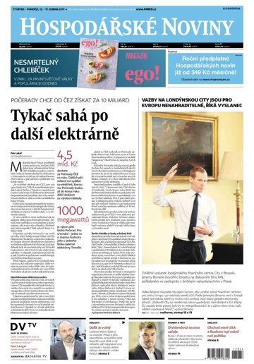 Obálka e-magazínu Hospodářské noviny 074 - 13.4.2017