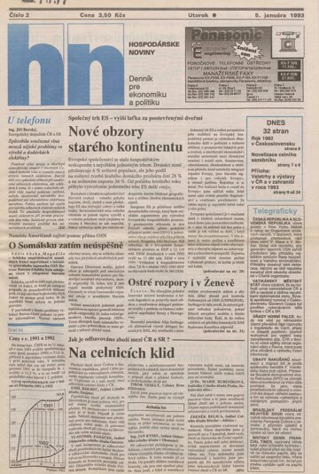 Obálka e-magazínu HN_5.1.1993