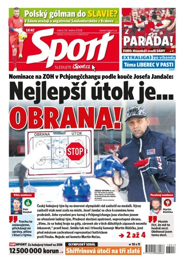 Obálka e-magazínu Sport 16.1.2018