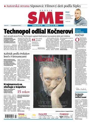 Obálka e-magazínu SME 2.6.2018