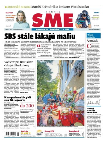 Obálka e-magazínu SME 27.8.2018