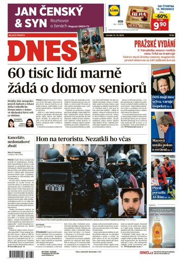 Obálka e-magazínu MF Dnes 13.12.2018