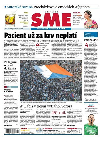 Obálka e-magazínu SME 5.6.2019