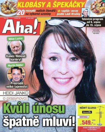 Obálka e-magazínu AHA! Tv - 8.8.2019