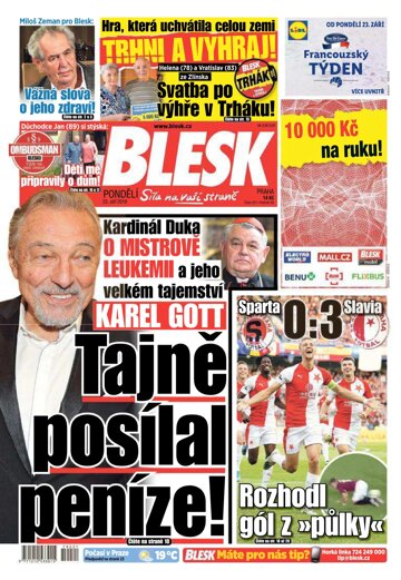 Obálka e-magazínu Blesk 23.9.2019