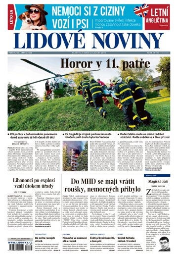 Obálka e-magazínu Lidové noviny 10.8.2020