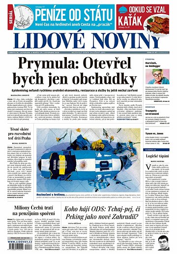 Obálka e-magazínu Lidové noviny 28.11.2020