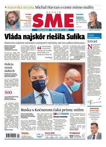 Obálka e-magazínu SME 14-1-2021