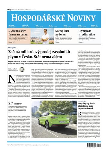 Obálka e-magazínu Hospodářské noviny 022 - 1.2.2022