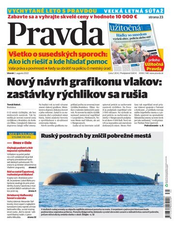 Obálka e-magazínu Pravda 2. 8. 2022