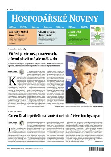 Obálka e-magazínu Hospodářské noviny 187 - 26.9.2022