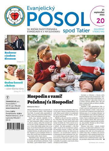 Obálka e-magazínu Evanjelický posol spod Tatier 20/2022