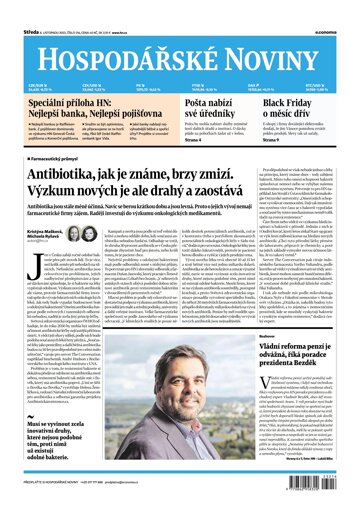 Obálka e-magazínu Hospodářské noviny 216 - 8.11.2023