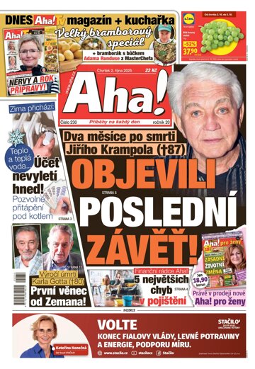 Obálka e-magazínu AHA! 2.10.2025
