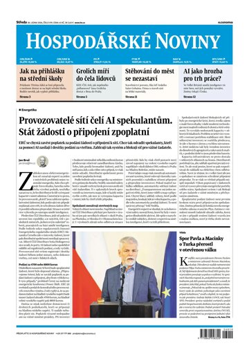 Obálka e-magazínu Hospodářské noviny 019 - 28.1.2026