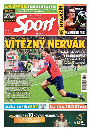 Obálka e-magazínu Sport 27.3.2026