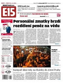 Obálka e-magazínu E15 30.9.2014