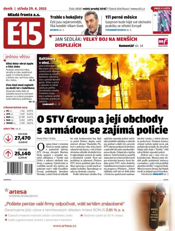 Obálka e-magazínu E15 29.4.2015