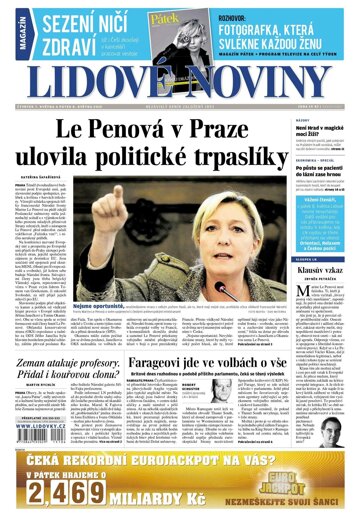 Obálka e-magazínu Lidové noviny 7.5.2015