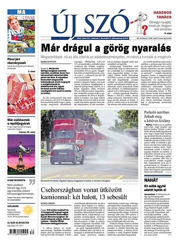Obálka e-magazínu Új Szó 23.7.2015