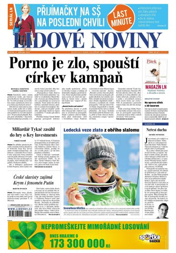 Obálka e-magazínu Lidové noviny 17.3.2017