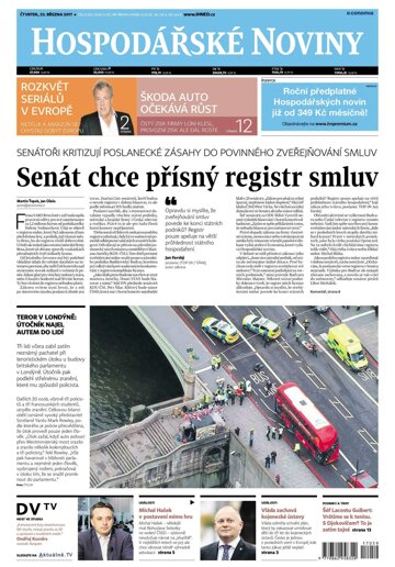 Obálka e-magazínu Hospodářské noviny 059 - 23.3.2017