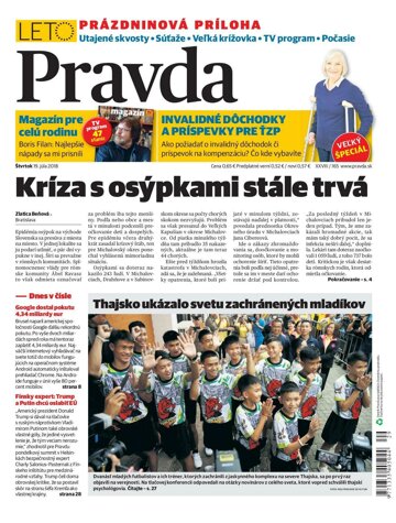 Obálka e-magazínu Pravda 19.7.2018