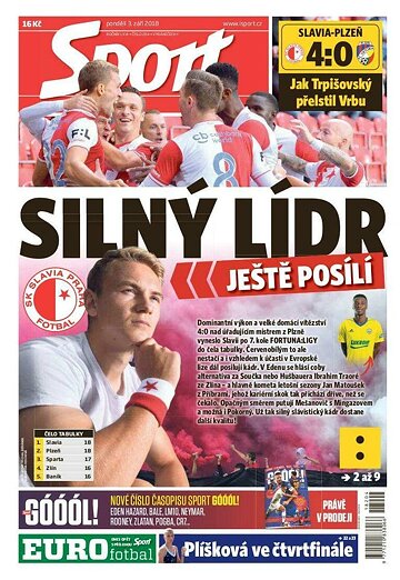 Obálka e-magazínu Sport 3.9.2018