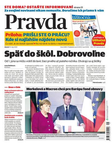 Obálka e-magazínu Pravda 19. 5. 2020