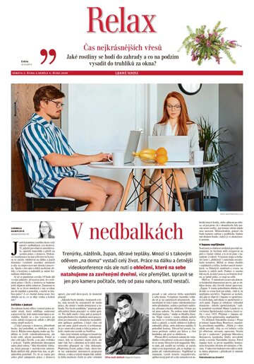 Obálka e-magazínu LN+ Čechy - 3.10.2020