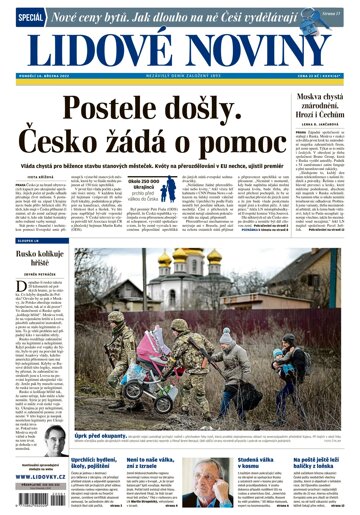 Obálka e-magazínu Lidové noviny 14.3.2022