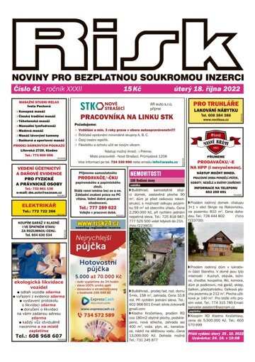 Obálka e-magazínu Risk 41/2022