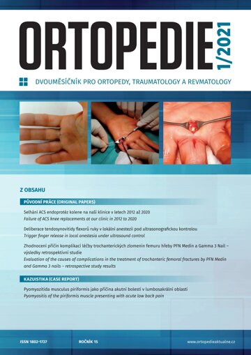 Obálka e-magazínu Ortopedie 1/2021